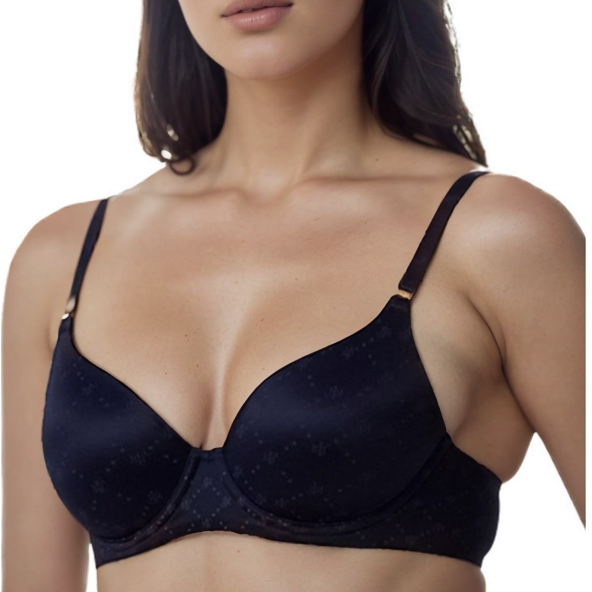 Lauren Ralph Lauren Women Full Coverage T-Shirt Bra Navy Logo 38b Underwire Nwt